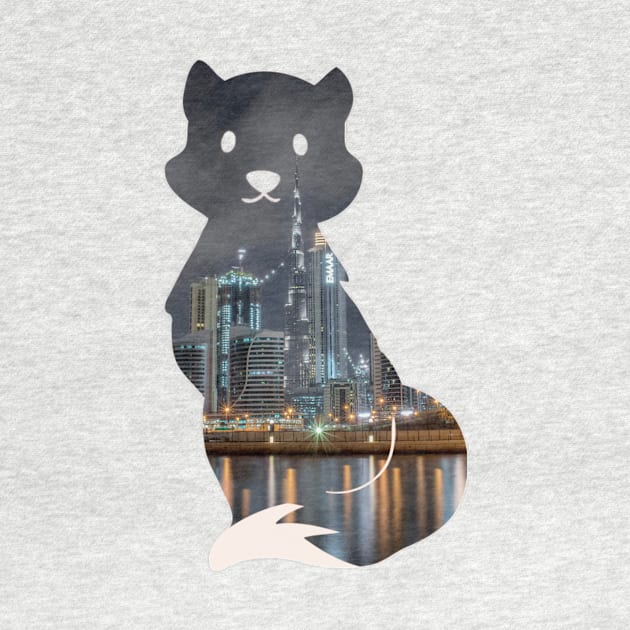 Wanderlust fox pattern - city by LukjanovArt